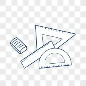 书和尺子的简笔画