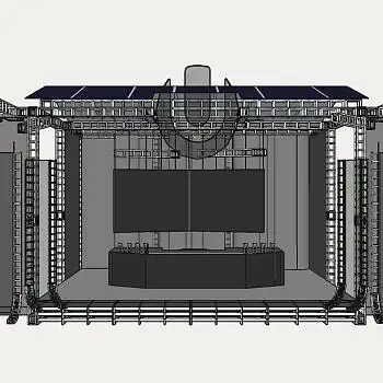 现代艺术舞台草图大师模型,舞台sketchup模型下载