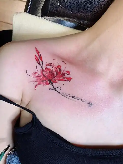 彼岸花_纹身图案手稿图片_艾加纹身的纹身作品集