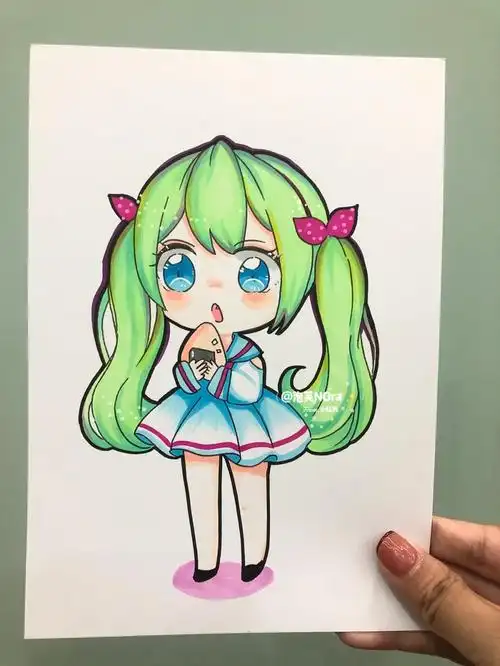 q版初级动漫女生人物附步骤图