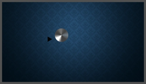 古典暗蓝花纹背景转动的光盘动画ppt模板