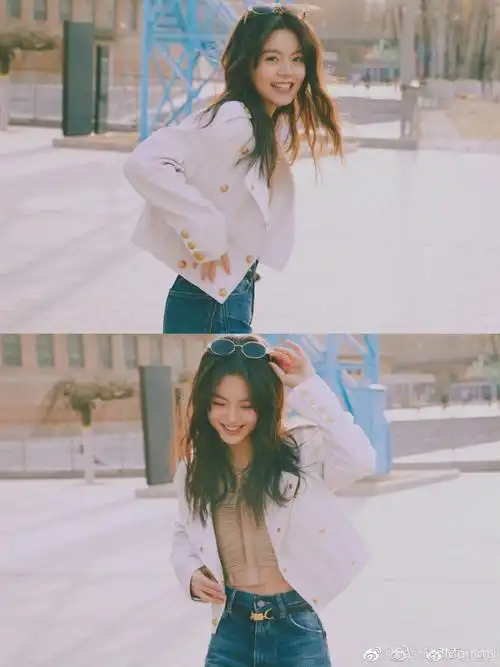 赵今麦墨镜街拍大片