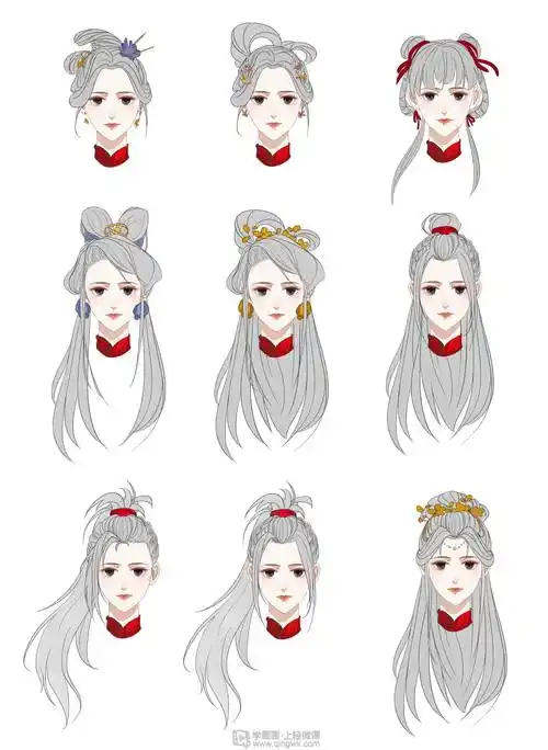 古风女性的发型设计