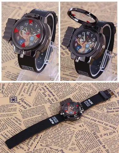 动漫名侦探柯南麻醉学生红外线激光柯南手表电子表儿童玩具礼物