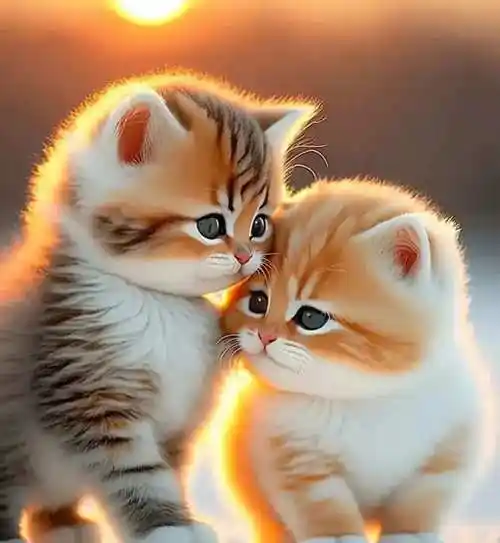 一对可爱的小猫咪,萌化了!