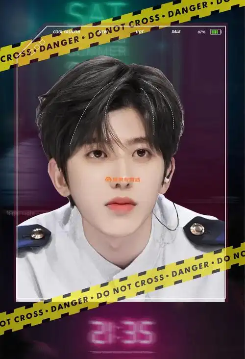 蔡徐坤同款假发 假发男短发蔡徐坤同款发型自然帅气仿真中分刘海男士