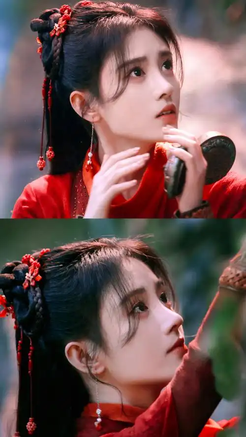 鞠婧祎红衣##跟韩菱纱一起闯荡江湖