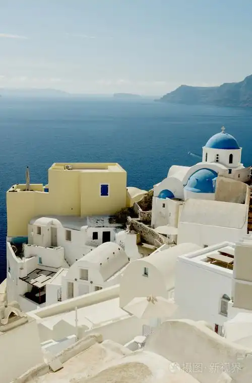 爱琴海小岛圣托里尼岛