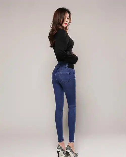 紧身牛仔裤绝妙大长腿