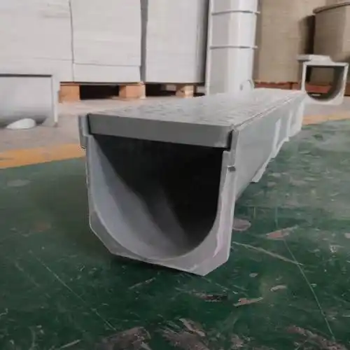 成品线性排水沟u型槽 玻璃钢盖板厨房雨水沟槽地沟槽下水道排水槽