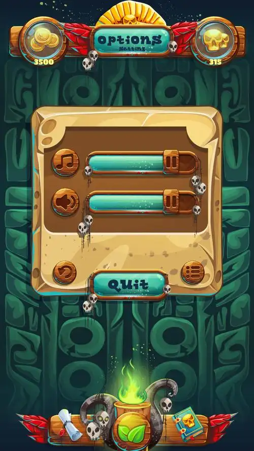 矢量游戏界面设计图片-矢量卡通风格增强按钮设置素材-高清图片-摄影