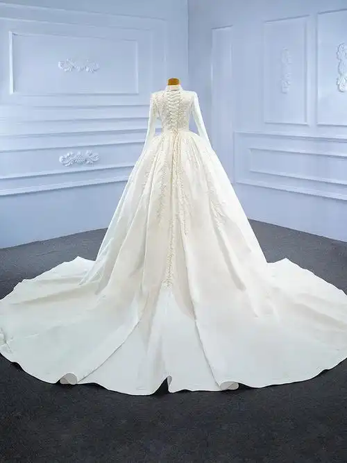 瑞思美婚纱2021新款新娘结婚出门纱可拆卸拖尾鱼尾舞台宴会礼服女