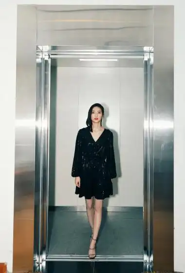 万鹏黑色星光裙优雅写真图片66