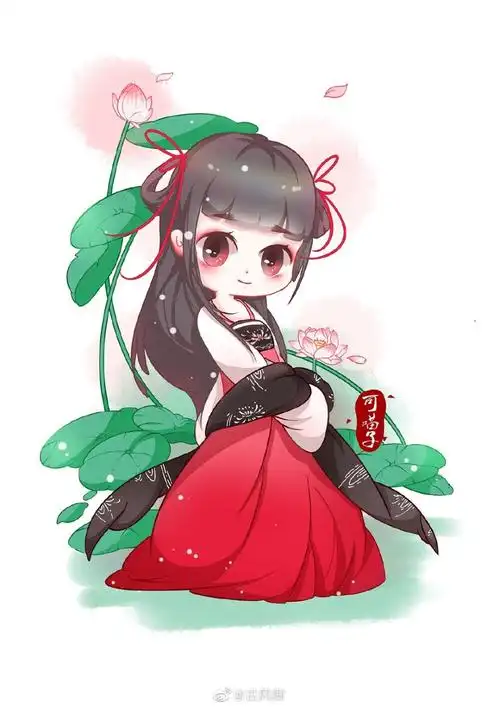 古风人物插画q版汉服小可爱系列