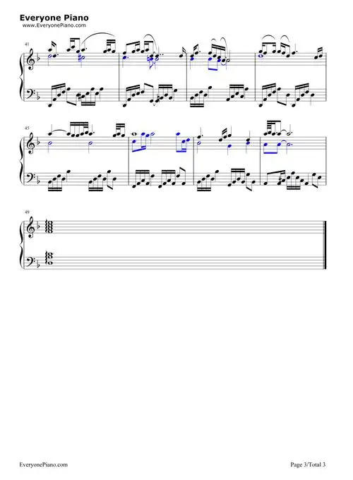 身骑白马-徐佳莹五线谱预览3