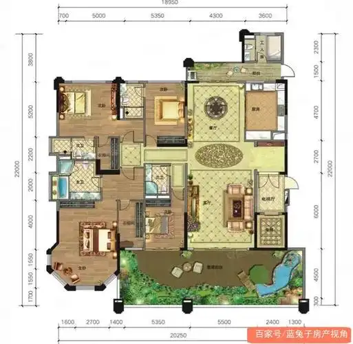 246平米华美大平层户型自带奢阔空中花园