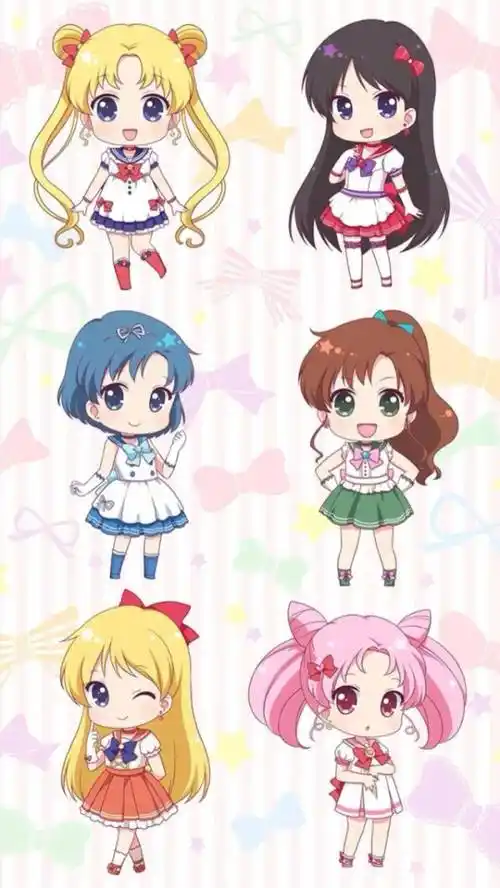 q版动漫美少女战士美美哒