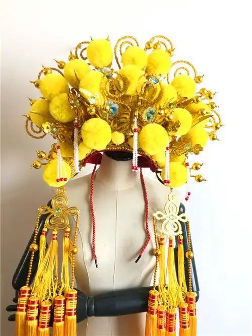 头饰国潮系列头冠戏曲头盔新娘影楼中国国风帽子