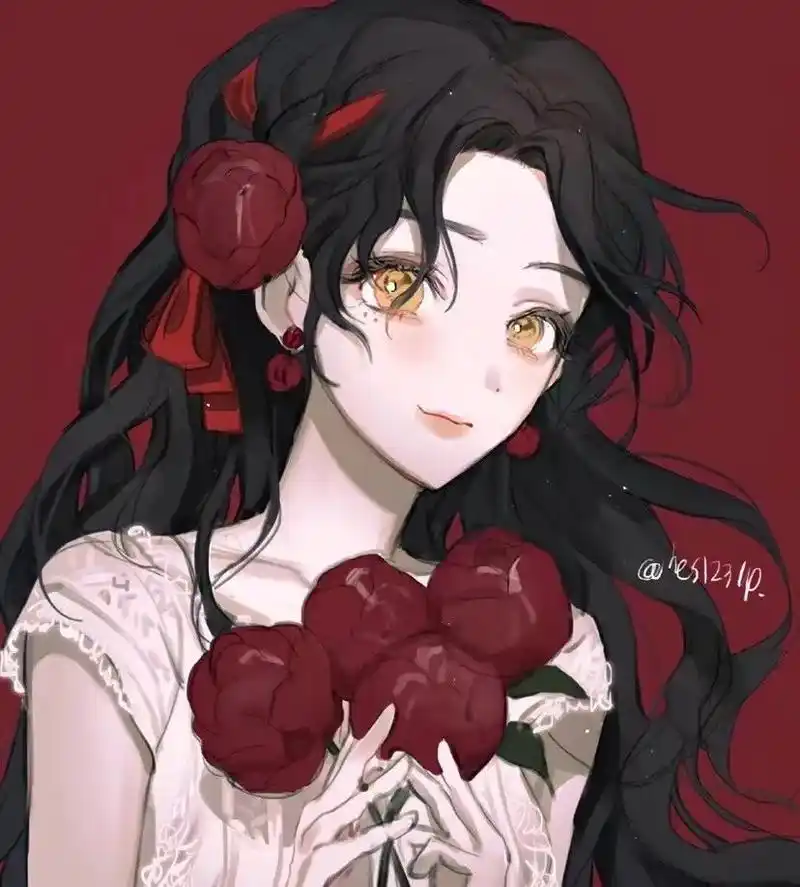 红色系古风动漫头像|生活有望穿秋水的期待,也会有的意想不到的欣喜