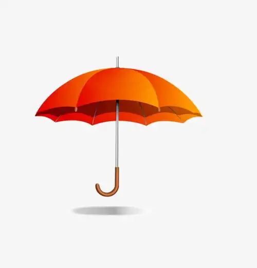 雨伞橙色png免费素材矢量