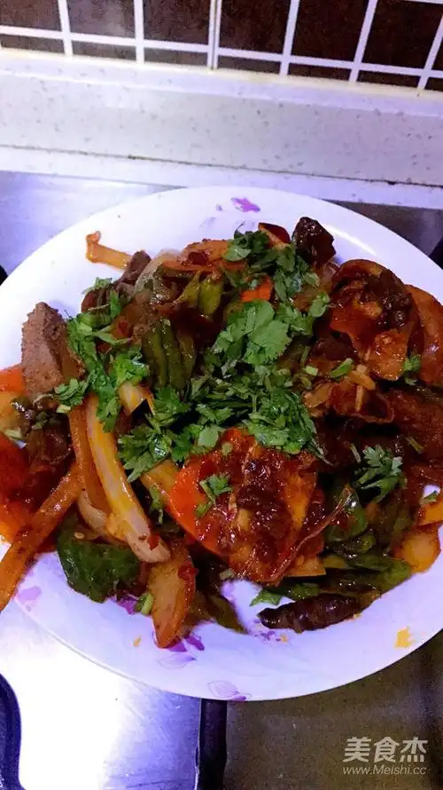 川式辣炒胎盘的做法