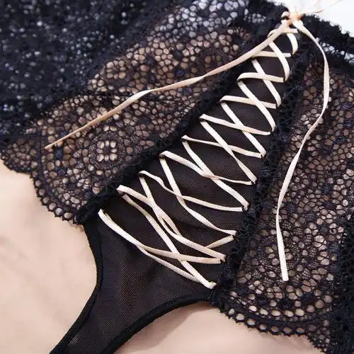 蕾丝镂空透视t字裤情感女士内裤