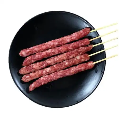 千腊村腊肠串烧烤食材香肠串冷冻油炸小吃食材约 30串/包 10包/箱