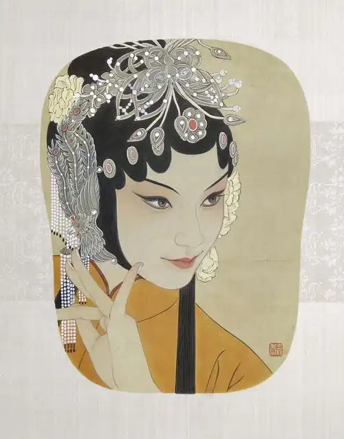 桂香戏曲人物画作品