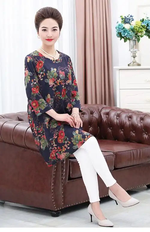 中老年人女装200斤加肥加大码中年胖妈妈装长袖连衣裙春秋季宽松