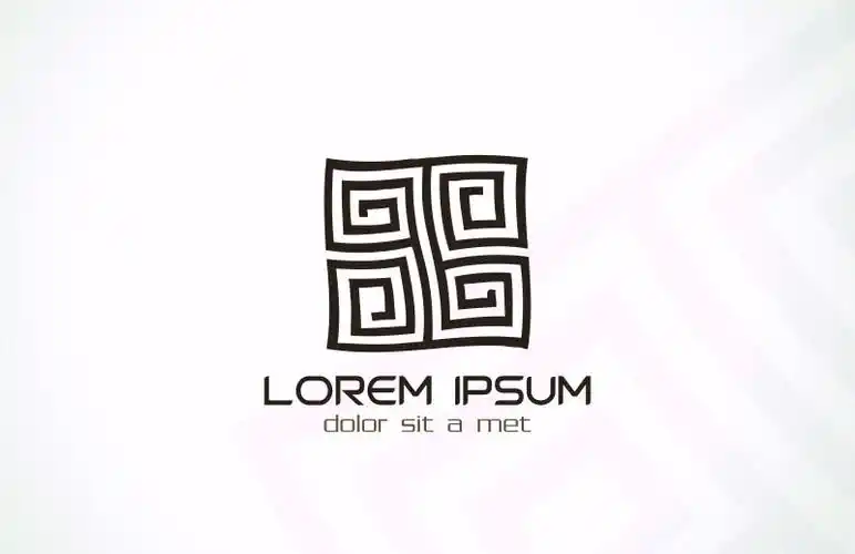 创意矢量彩色建筑元素标志设计