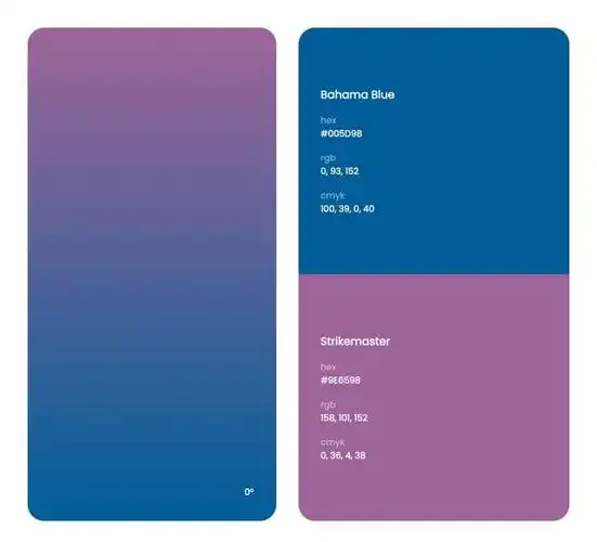 蓝色系色彩搭配方案