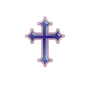 基督教十字徽.纹章徽章装饰图案隔离矢量插图.宗教与灵性主题符号照片