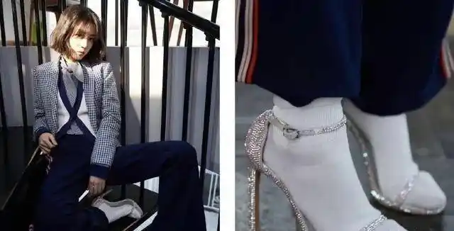 如果没有看过李溪芮的穿搭,你不会知道白袜子还能这样穿,太潮了_显得