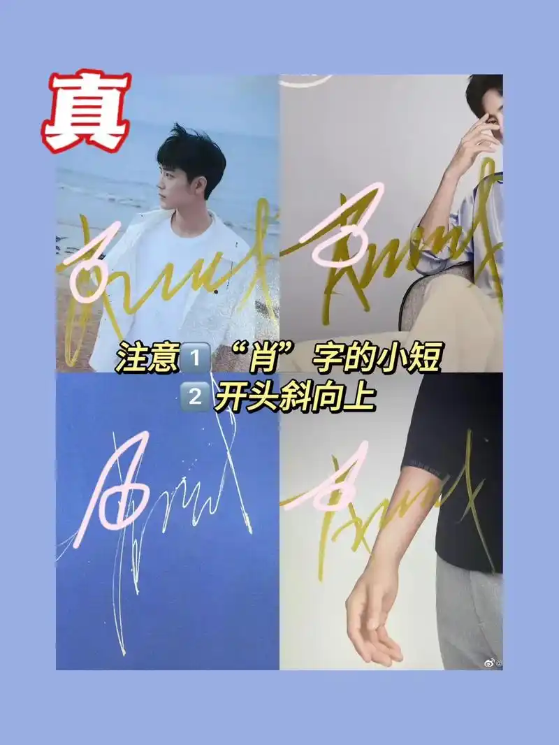 快速辨别肖战亲签!看完就会.