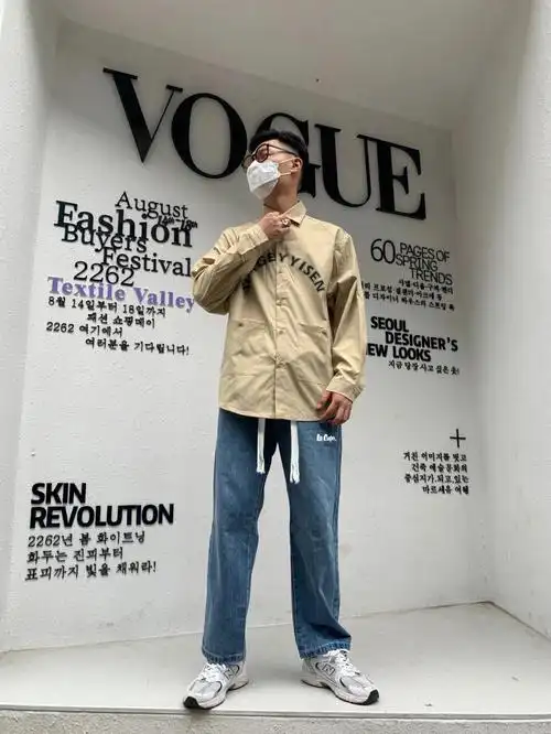 宝leecooper春秋牛仔裤男宽松直筒裤子