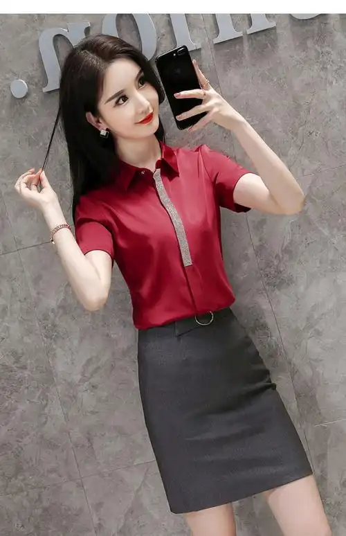 女套装小西服时尚名媛气质珠宝店主持人前台工装工作服 单件黑色裙子