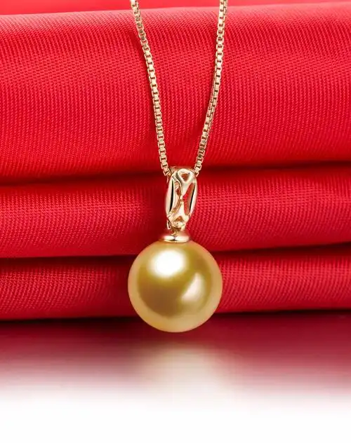 9-10mmk金南洋金珍珠吊坠