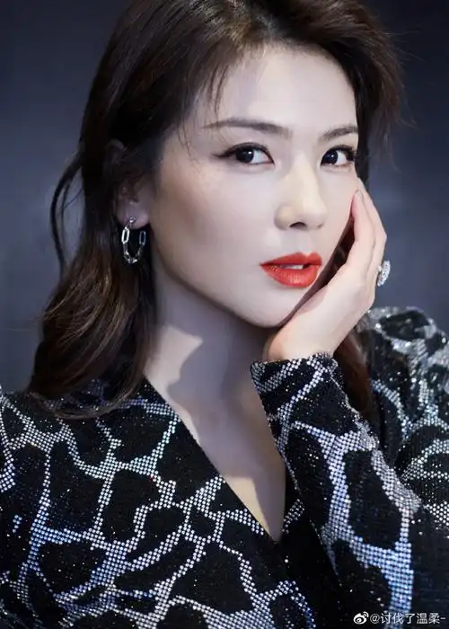 刘涛豹纹亮片裙