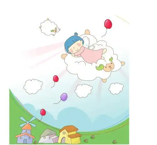 做梦的孩子简笔画