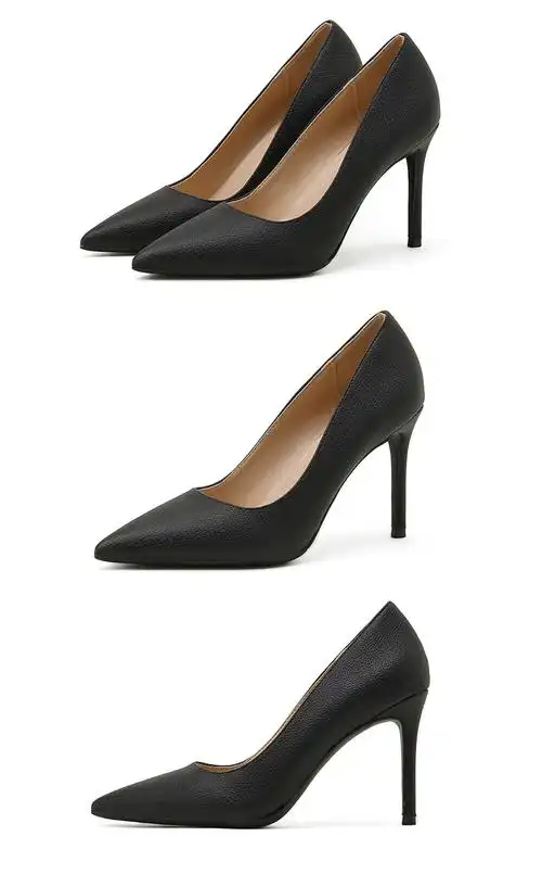 6. 8 .9 .10厘米 单鞋女秋季新款韩版细跟尖头浅口职业四季高跟鞋