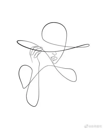 想不想尝试一下一根线画出一个人物形象性感的一笔画(出自人物插画师