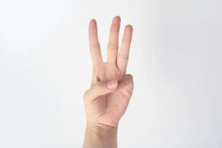 女士长手指数字手势