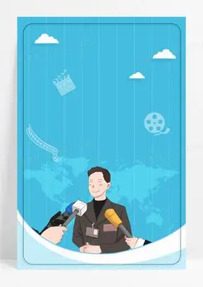 新闻报道人物访问卡通背景