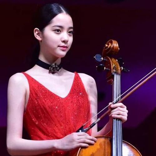 欧阳娜娜同款音乐会大提琴演出晚礼服少女中童艺考红色拖地公主裙