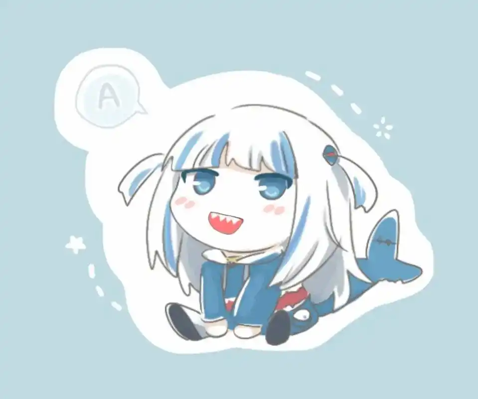 gura #萌#二次元 q版鲨鲨! - 抖音