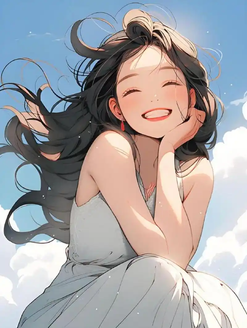 笑容治愈甜美少女头像