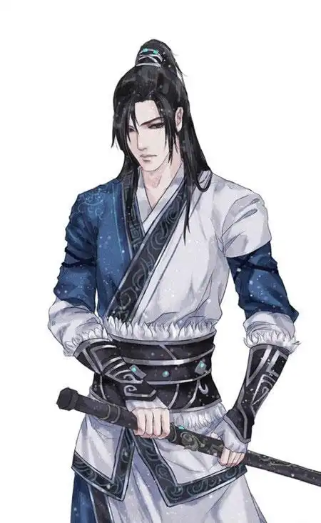 高冷古风男子握剑图片