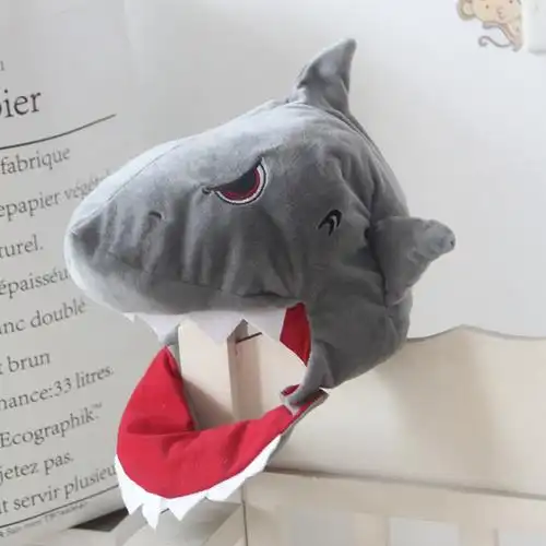 ins网红雪梨同款卡通鲨鱼头套搞怪拍照道具卖萌头饰抖音鲨鱼帽子