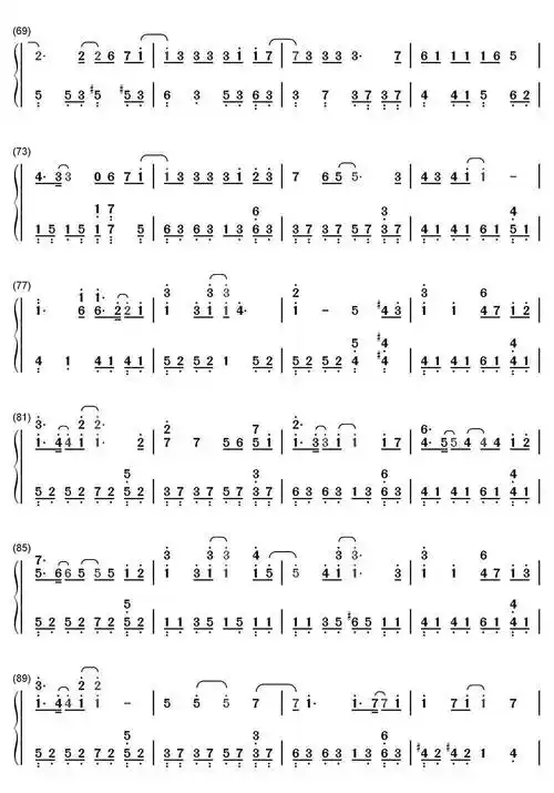 天梯钢琴简谱-虫虫乐谱