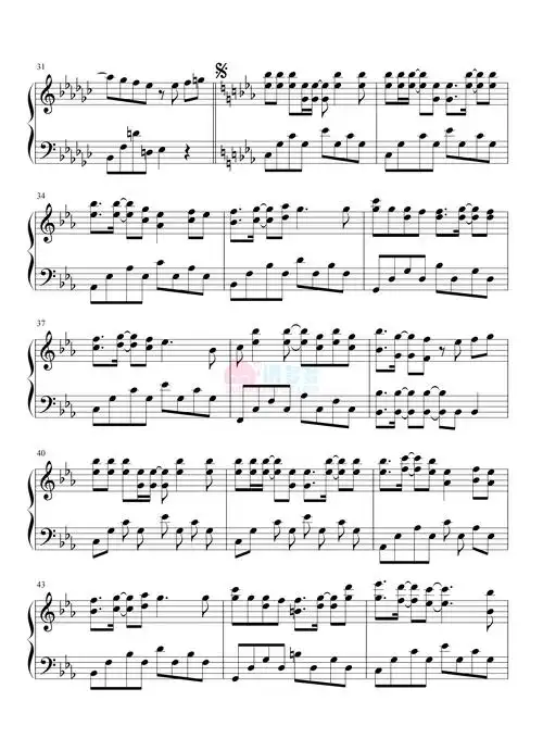 fir飞儿乐团你的微笑钢琴谱